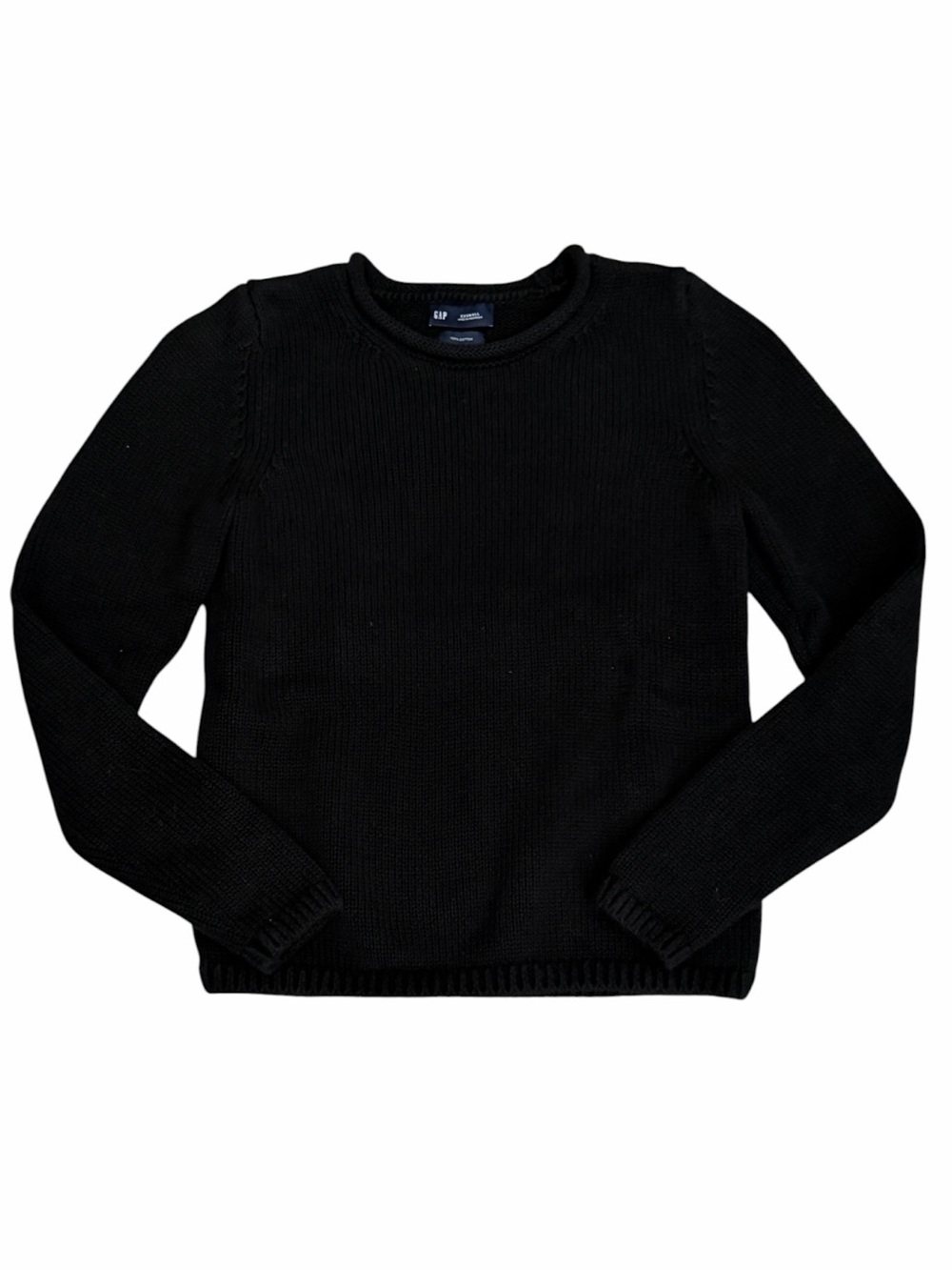 GAP 100% Cotton Rollneck Sweater Black Size XXSmall